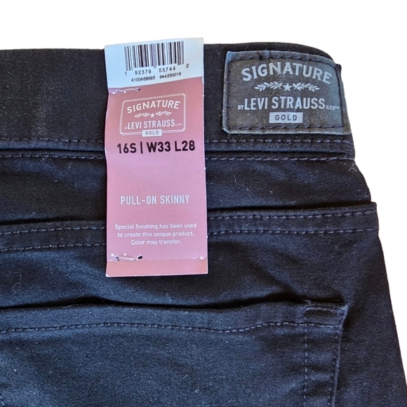 NEW Levi's Gold Totally Shaping Black Pull-On High Rise Skinny Jeans W33 L28 - Picture 5 of 10